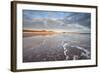 Looking across Embleton Bay Just after Sunrise Towards the Sunlit Sand Dunes-Lee Frost-Framed Photographic Print