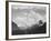 Looking Across Forest To Mountains And Clouds "In Glacier National Park" Montana. 1933-1942-Ansel Adams-Framed Art Print