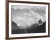 Looking Across Forest To Mountains And Clouds "In Glacier National Park" Montana. 1933-1942-Ansel Adams-Framed Art Print