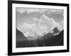 Looking Across Forest To Mountains And Clouds "In Glacier National Park" Montana. 1933-1942-Ansel Adams-Framed Art Print