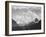 Looking Across Forest To Mountains And Clouds "In Glacier National Park" Montana. 1933-1942-Ansel Adams-Framed Art Print