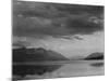 Looking Across Lake To Mountains And Clouds "Evening McDonald Lake Glacier NP" Montana 1933-1942-Ansel Adams-Mounted Art Print