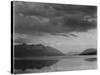 Looking Across Lake To Mountains And Clouds "Evening McDonald Lake Glacier NP" Montana 1933-1942-Ansel Adams-Stretched Canvas