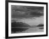 Looking Across Lake To Mountains And Clouds "Evening McDonald Lake Glacier NP" Montana 1933-1942-Ansel Adams-Framed Art Print