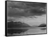 Looking Across Lake To Mountains And Clouds "Evening McDonald Lake Glacier NP" Montana 1933-1942-Ansel Adams-Framed Stretched Canvas