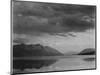 Looking Across Lake To Mountains And Clouds "Evening McDonald Lake Glacier NP" Montana 1933-1942-Ansel Adams-Mounted Art Print