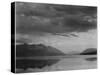Looking Across Lake To Mountains And Clouds "Evening McDonald Lake Glacier NP" Montana 1933-1942-Ansel Adams-Stretched Canvas