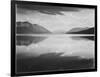 Looking Across Lake Toward Mts "Evening McDonald Lake Glacier National Park" Montana 1933-1942-Ansel Adams-Framed Art Print