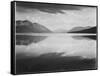 Looking Across Lake Toward Mts "Evening McDonald Lake Glacier National Park" Montana 1933-1942-Ansel Adams-Framed Stretched Canvas