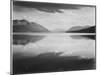 Looking Across Lake Toward Mts "Evening McDonald Lake Glacier National Park" Montana 1933-1942-Ansel Adams-Mounted Art Print