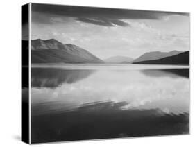 Looking Across Lake Toward Mts "Evening McDonald Lake Glacier National Park" Montana 1933-1942-Ansel Adams-Stretched Canvas