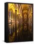 Looking across the Font of Salisbury Cathedral, Wiltshire, England, United Kingdom, Europe-Julian Elliott-Framed Stretched Canvas