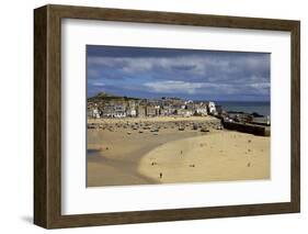 Looking across the Harbour at St. Ives at Low Tide Towards St. Ives Head, Cornwall, England-Simon Montgomery-Framed Photographic Print