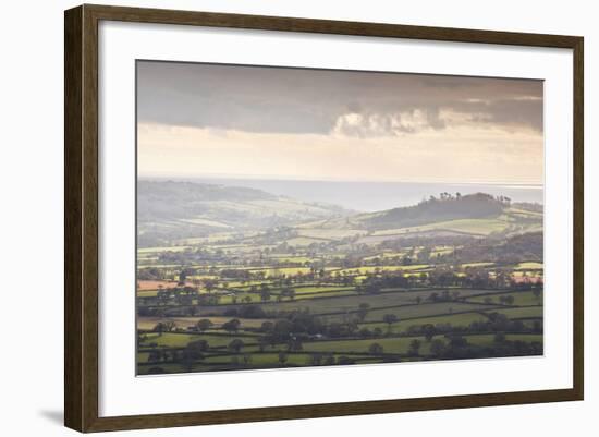 Looking across the Marshwood Vale from Pilsdon Pen, Dorset, England, United Kingdom, Europe-Julian Elliott-Framed Photographic Print