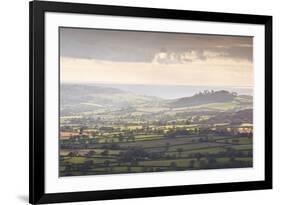 Looking across the Marshwood Vale from Pilsdon Pen, Dorset, England, United Kingdom, Europe-Julian Elliott-Framed Photographic Print