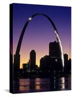 Looking Across the Mississippi River to St Louis, USA-Chuck Haney-Stretched Canvas