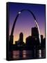 Looking Across the Mississippi River to St Louis, USA-Chuck Haney-Framed Stretched Canvas