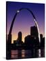 Looking Across the Mississippi River to St Louis, USA-Chuck Haney-Stretched Canvas