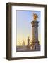 Looking across the Pont Alexandre Iii to the Dome Church, Paris, France.-Neil Farrin-Framed Photographic Print