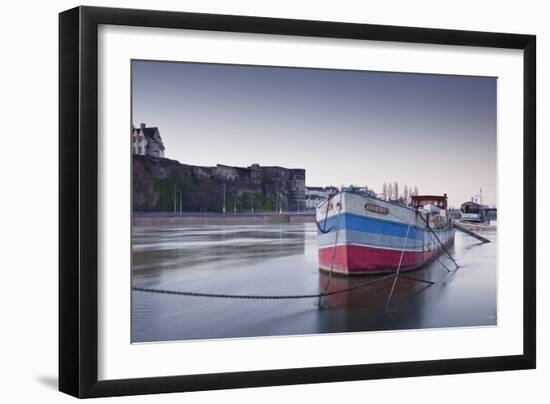 Looking across the River Maine Towards the Chateau of Angers, Maine-Et-Loire, France, Europe-Julian Elliott-Framed Photographic Print