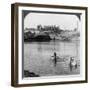 Looking across the Sacred Lake to the Great Temple at Karnak, Thebes, Egypt, 1905-Underwood & Underwood-Framed Photographic Print