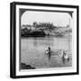 Looking across the Sacred Lake to the Great Temple at Karnak, Thebes, Egypt, 1905-Underwood & Underwood-Framed Photographic Print