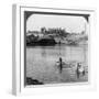 Looking across the Sacred Lake to the Great Temple at Karnak, Thebes, Egypt, 1905-Underwood & Underwood-Framed Photographic Print