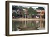 Looking across the Thu Bon River to the ancient town of Hoi An, Vietnam-Paul Dymond-Framed Photographic Print