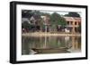 Looking across the Thu Bon River to the ancient town of Hoi An, Vietnam-Paul Dymond-Framed Photographic Print