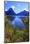 Looking across the Waters of Milford Sound Towards Mitre Peak on the South Island of New Zealand-Paul Dymond-Mounted Photographic Print