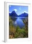 Looking across the Waters of Milford Sound Towards Mitre Peak on the South Island of New Zealand-Paul Dymond-Framed Photographic Print