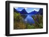 Looking across the Waters of Milford Sound Towards Mitre Peak on the South Island of New Zealand-Paul Dymond-Framed Photographic Print