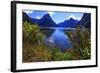 Looking across the Waters of Milford Sound Towards Mitre Peak on the South Island of New Zealand-Paul Dymond-Framed Photographic Print