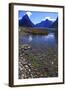 Looking across the Waters of Milford Sound Towards Mitre Peak on the South Island of New Zealand-Paul Dymond-Framed Photographic Print