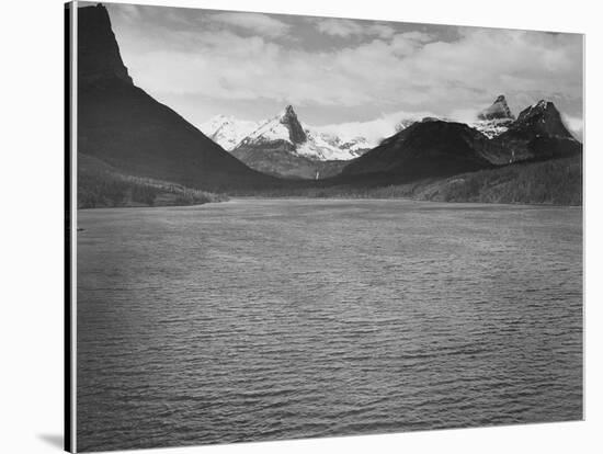 Looking Across Toward Snow-Capped Mts Lake In Fgnd "St. Mary's Lake Glacier NP" Montana. 1933-1942-Ansel Adams-Stretched Canvas