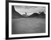 Looking Across Toward Snow-Capped Mts Lake In Fgnd "St. Mary's Lake Glacier NP" Montana. 1933-1942-Ansel Adams-Framed Art Print