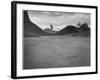 Looking Across Toward Snow-Capped Mts Lake In Fgnd "St. Mary's Lake Glacier NP" Montana. 1933-1942-Ansel Adams-Framed Art Print