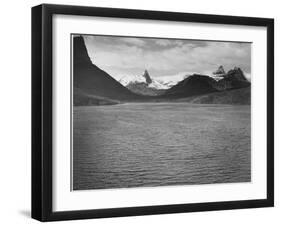 Looking Across Toward Snow-Capped Mts Lake In Fgnd "St. Mary's Lake Glacier NP" Montana. 1933-1942-Ansel Adams-Framed Art Print
