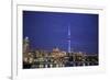 Looking across Waitemata Harbor and Sky Tower from Wynyard Quarter of Auckland, New Zealand-Paul Dymond-Framed Photographic Print