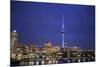 Looking across Waitemata Harbor and Sky Tower from Wynyard Quarter of Auckland, New Zealand-Paul Dymond-Mounted Photographic Print