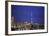 Looking across Waitemata Harbor and Sky Tower from Wynyard Quarter of Auckland, New Zealand-Paul Dymond-Framed Photographic Print