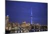 Looking across Waitemata Harbor and Sky Tower from Wynyard Quarter of Auckland, New Zealand-Paul Dymond-Mounted Photographic Print