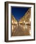 Looking Along Stradrun at Dusk, Old Town, Dubrovnik, Croatia, Europe-Martin Child-Framed Photographic Print