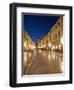 Looking Along Stradrun at Dusk, Old Town, Dubrovnik, Croatia, Europe-Martin Child-Framed Photographic Print