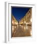 Looking Along Stradrun at Dusk, Old Town, Dubrovnik, Croatia, Europe-Martin Child-Framed Photographic Print