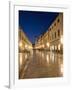 Looking Along Stradrun at Dusk, Old Town, Dubrovnik, Croatia, Europe-Martin Child-Framed Photographic Print