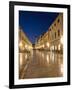 Looking Along Stradrun at Dusk, Old Town, Dubrovnik, Croatia, Europe-Martin Child-Framed Photographic Print