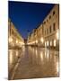 Looking Along Stradrun at Dusk, Old Town, Dubrovnik, Croatia, Europe-Martin Child-Mounted Photographic Print