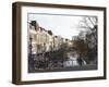 Looking Along the Catharijnsingel, Bicycles Stand on a Bridge over a Canal in Utrecht, Utrecht Prov-Stuart Forster-Framed Photographic Print