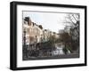 Looking Along the Catharijnsingel, Bicycles Stand on a Bridge over a Canal in Utrecht, Utrecht Prov-Stuart Forster-Framed Photographic Print